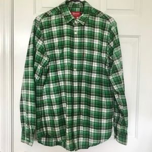 Supreme - Flannel Shirt - Green - Size L